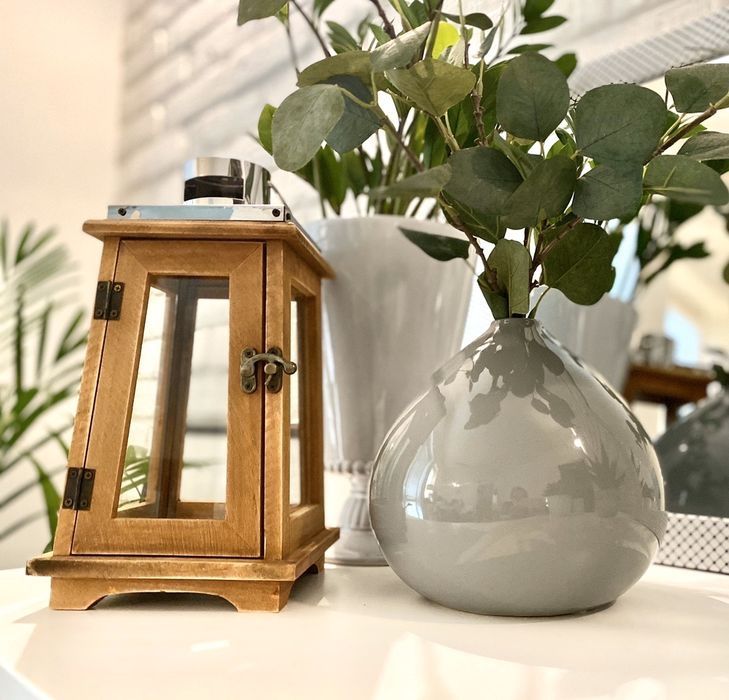 Wazon ceramiczny szary, nowy