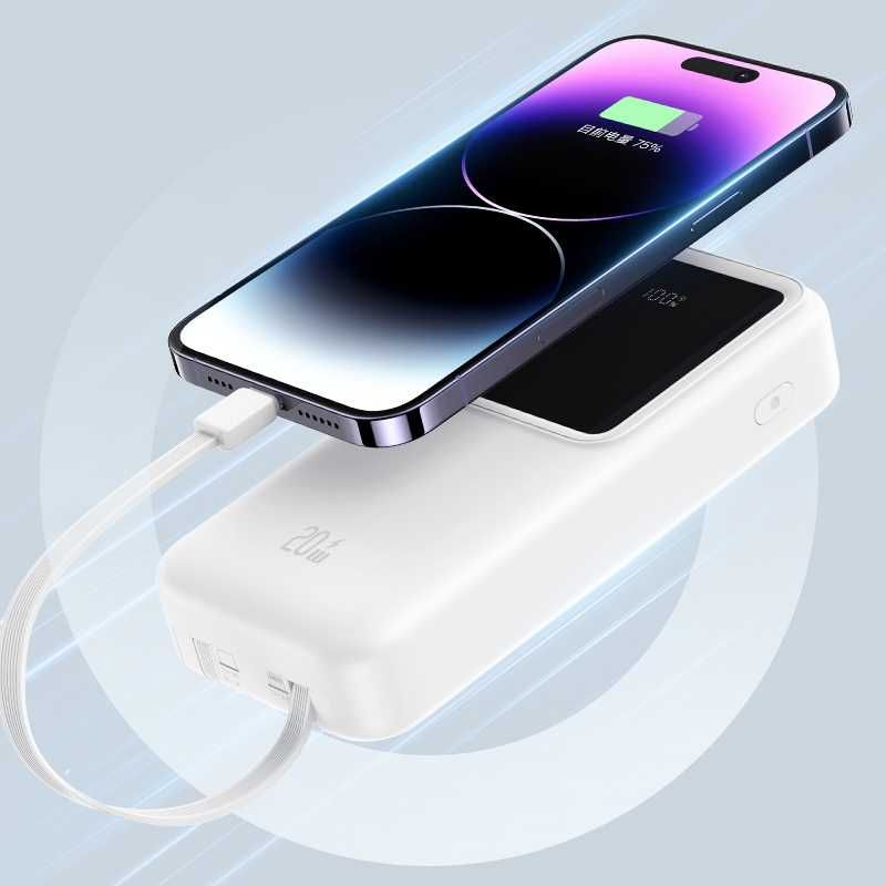 Power Bank Usams Digital Display 20W 20000mAh Бузковий