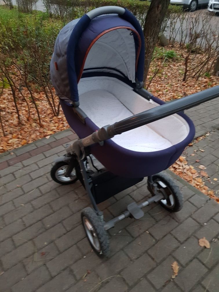 Wózek 2 in 1 gondola i spacerówka amelis pro delti jeans 2 w 1