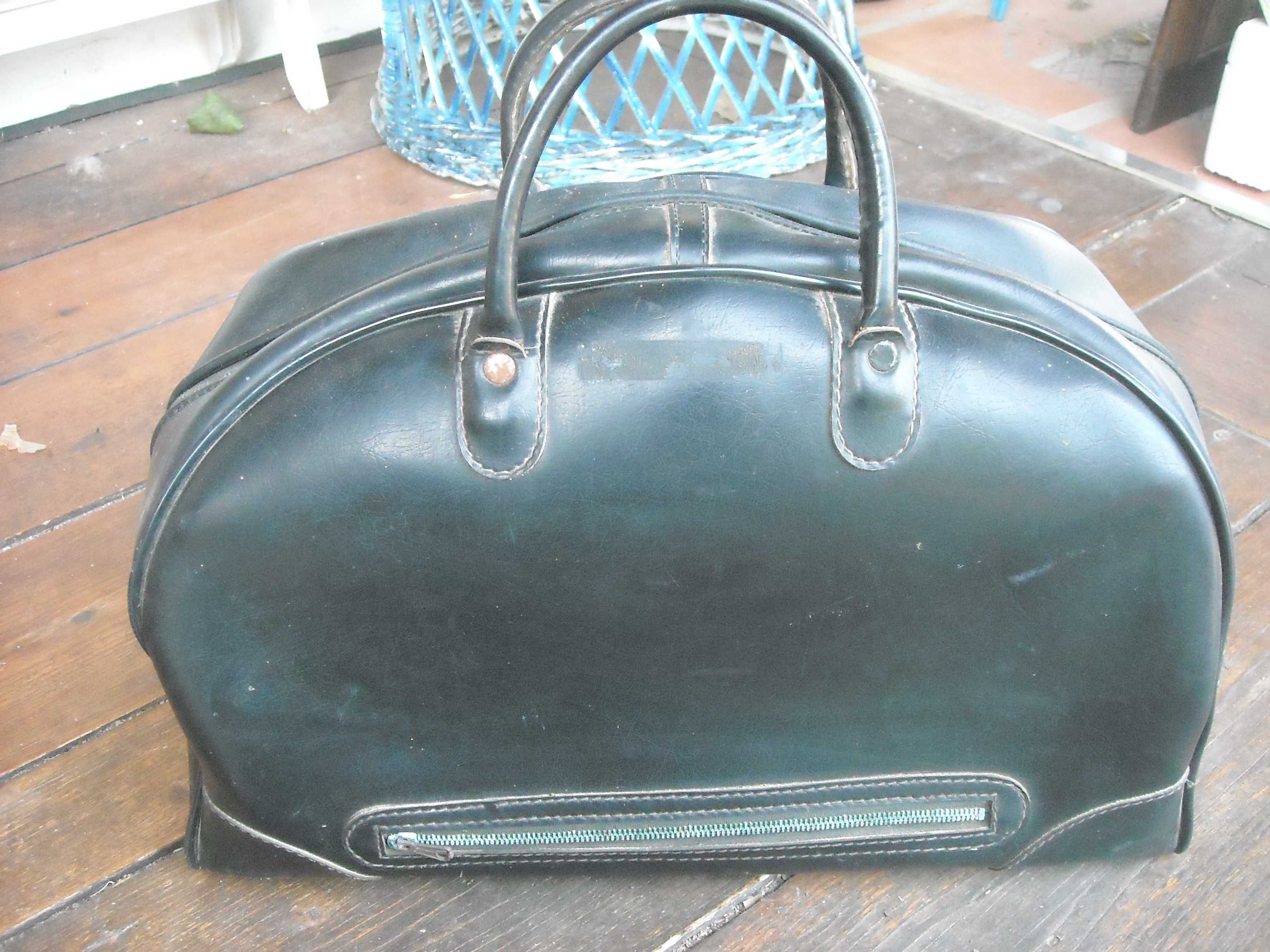 Mala bolsa saco antigo vintage em napa