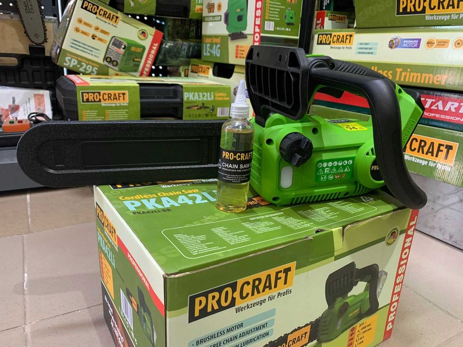 Аккумуляторная пила Procraft PKA42Li цепная Оригинал гарантия 3 года!