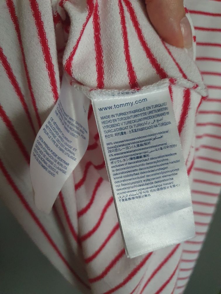 Bluzka koszulka w paski Tommy Hilfiger  Denim r Xs