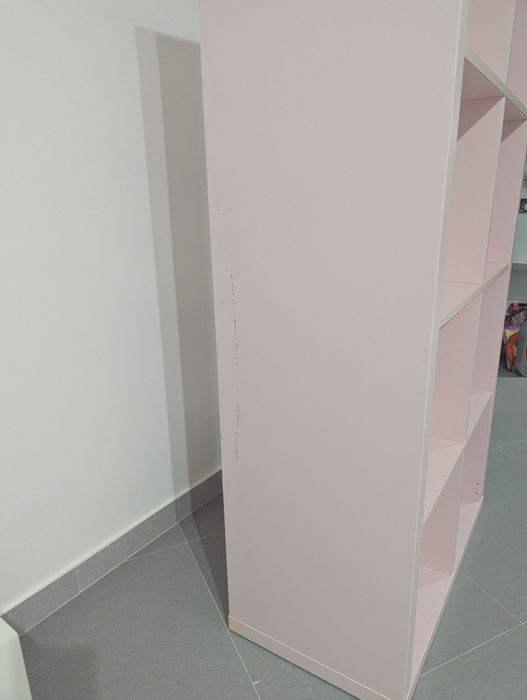 Kallax Ikea, cor de rosa clara, 77x147cm