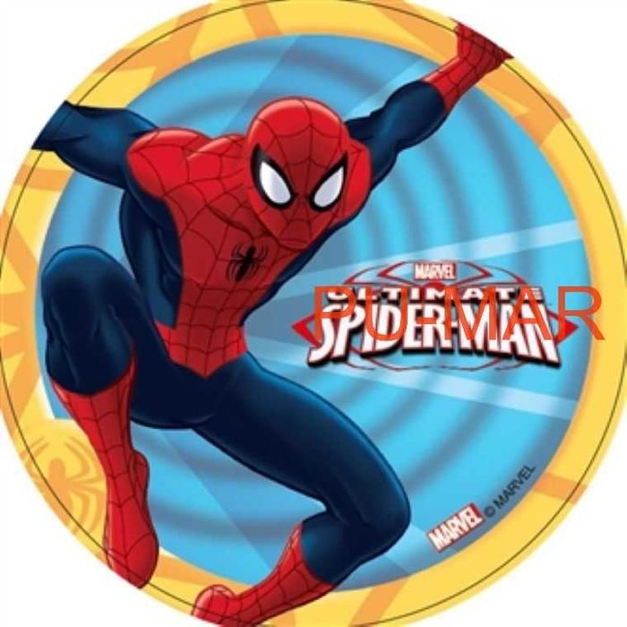 Opłatek na tort Urodziny Spiderman