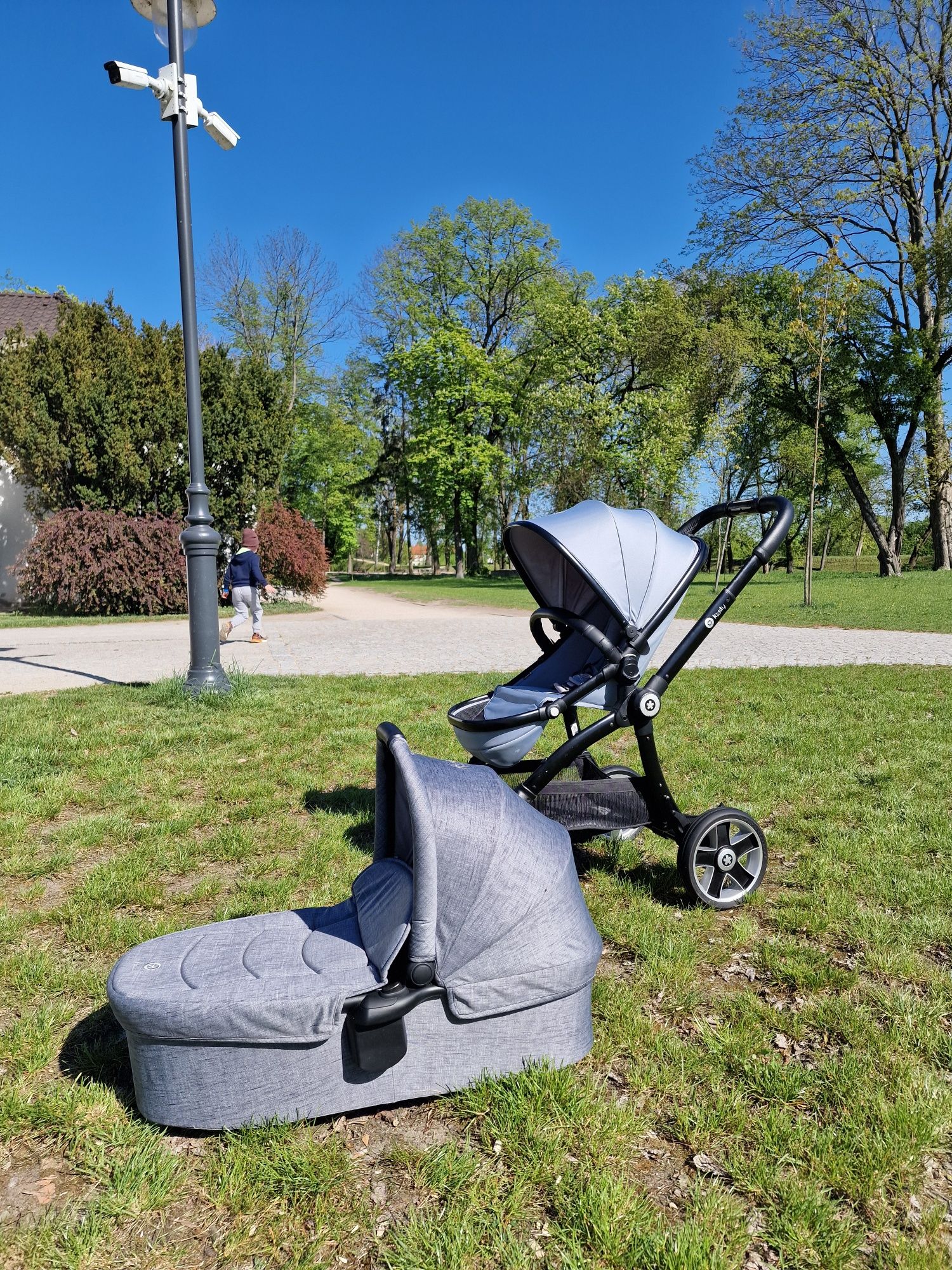 Wózek Kiddy Evostar 2w1 Grey Melange+Spacerówka Steel grey