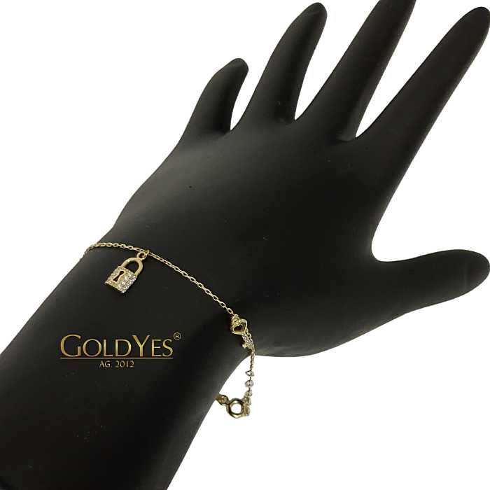 Złota bransoletka z zawieszkami 585 14k R20