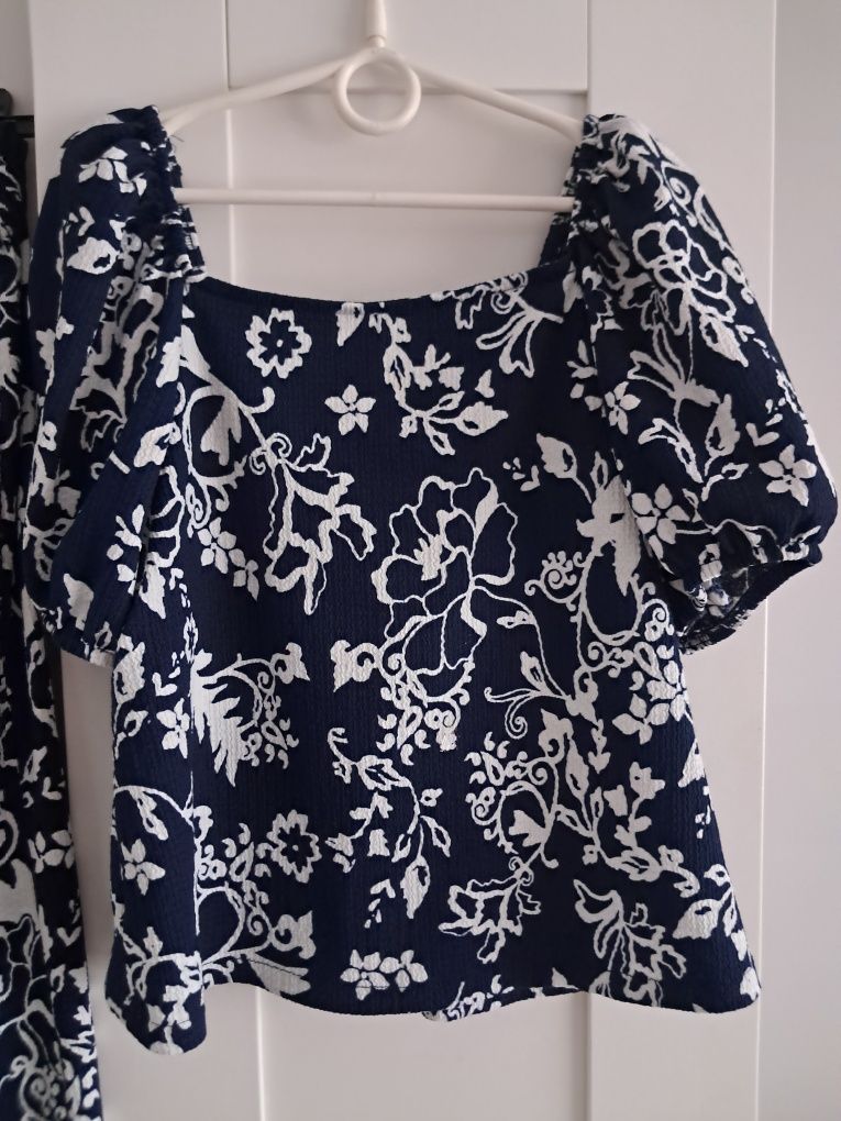 Komplet Zara spodnie bluzka elegancki rozmiar 140