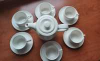 Serwis do kawy herbaty porcelana Karolina zestaw dla 6 osób