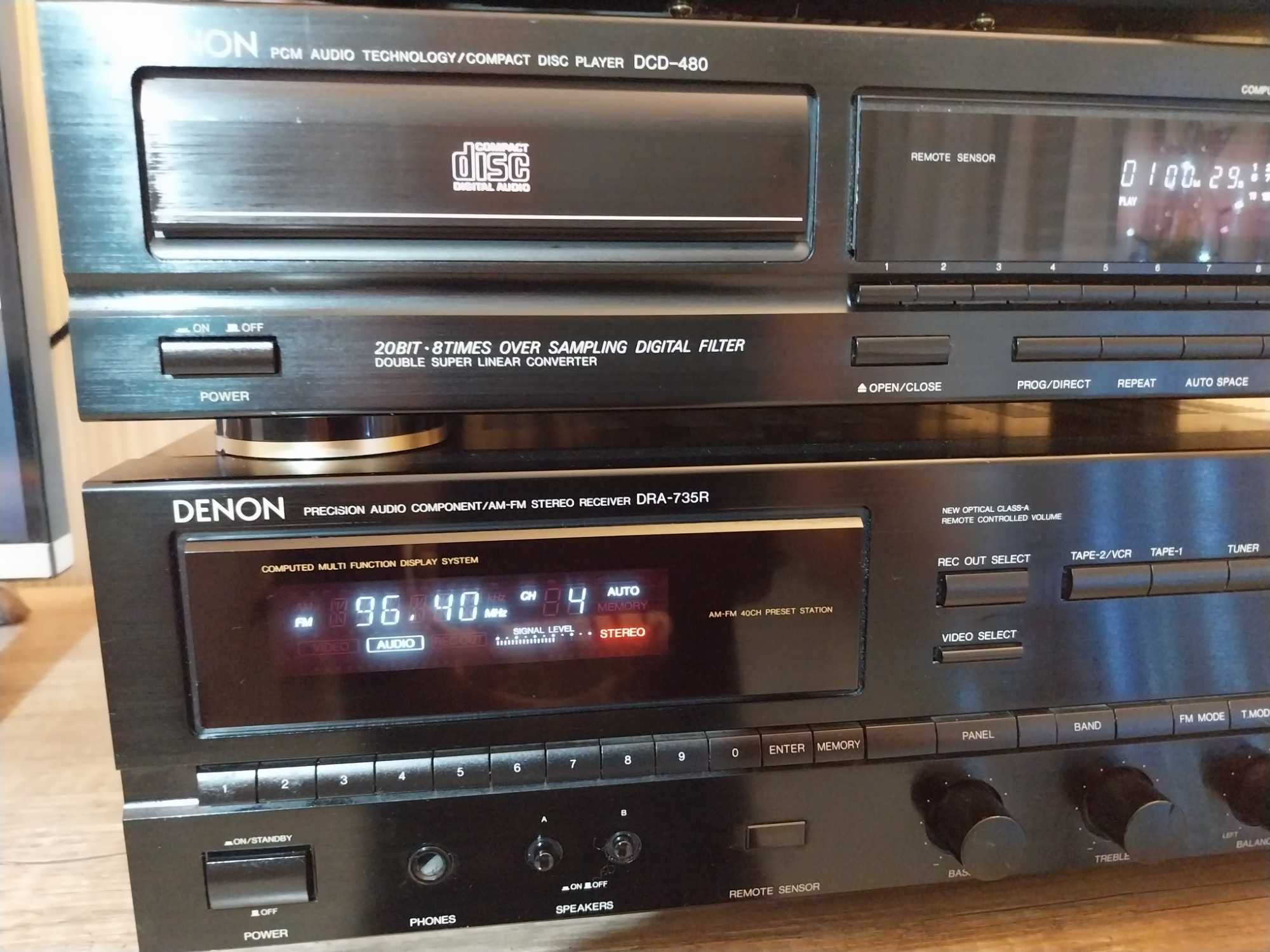 Amplituner DENON dra 735r  2x80w 8 ohm 10kg Japan+dcd Denon 480