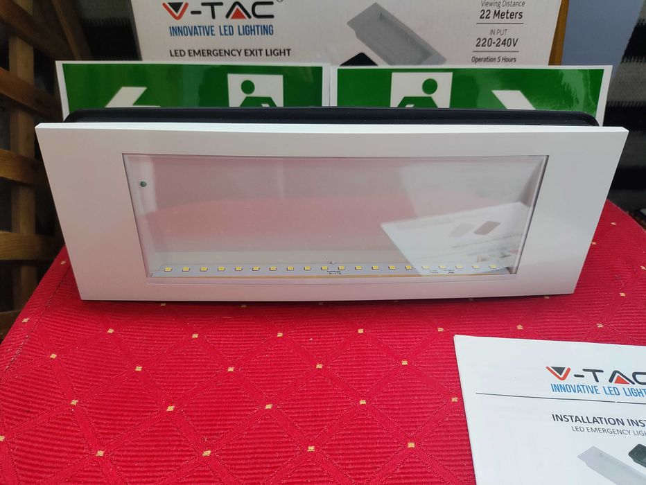 Podtynkowa Lampa Ewakuacyjna V-TAC VT-512S LED światło awaryjne Lampka