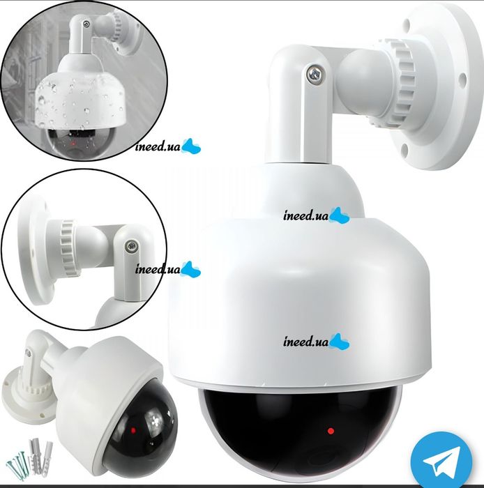 Муляж камеры видеонаблюдения купольная, двигающаяся наружная