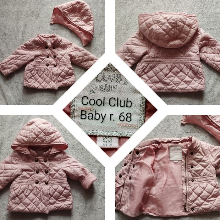 Dziecięca dziewczęca kurtka przejściowa r. 68 cool club smyk