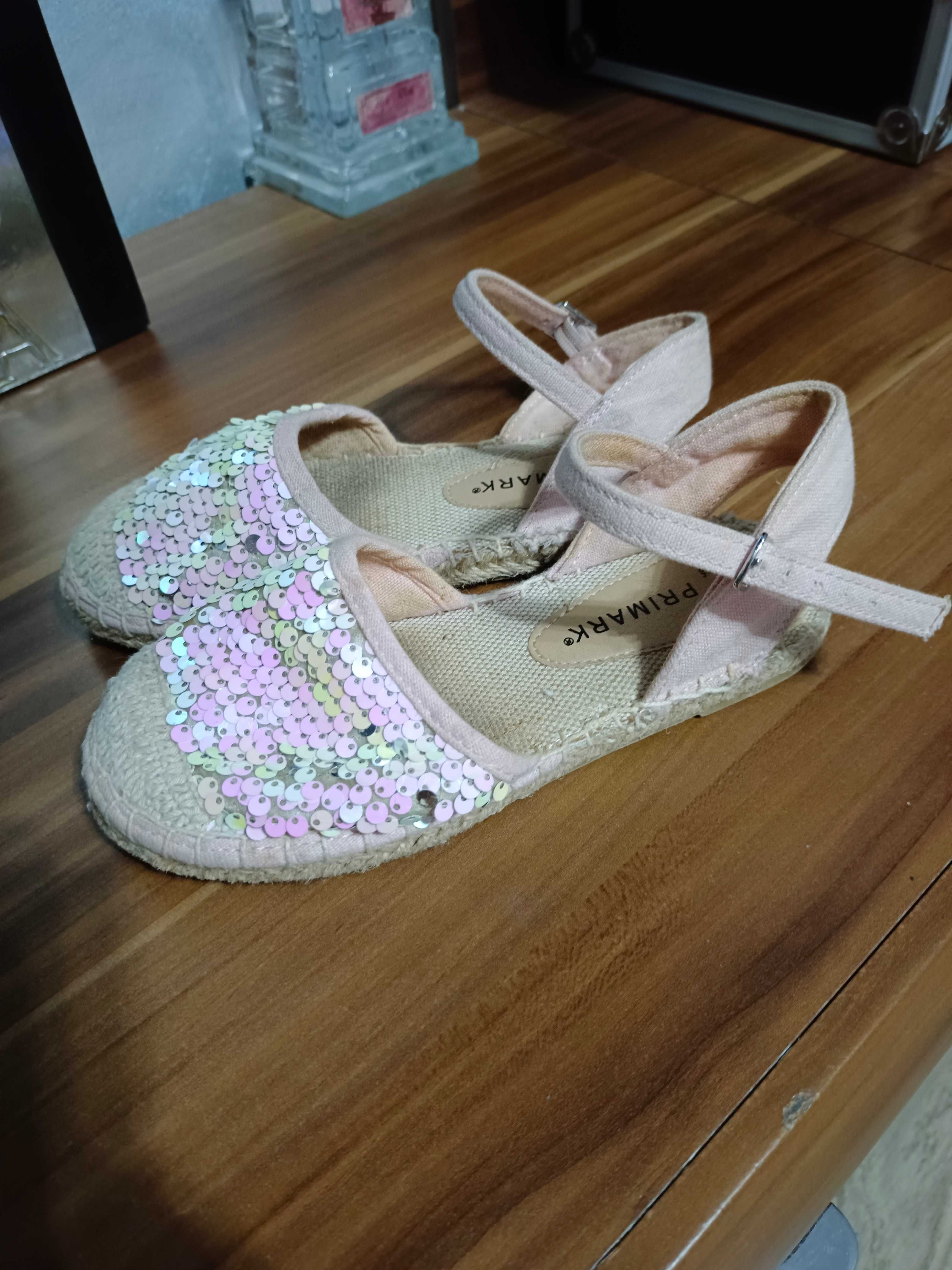 Espadryle sandały z cekinami 30/31