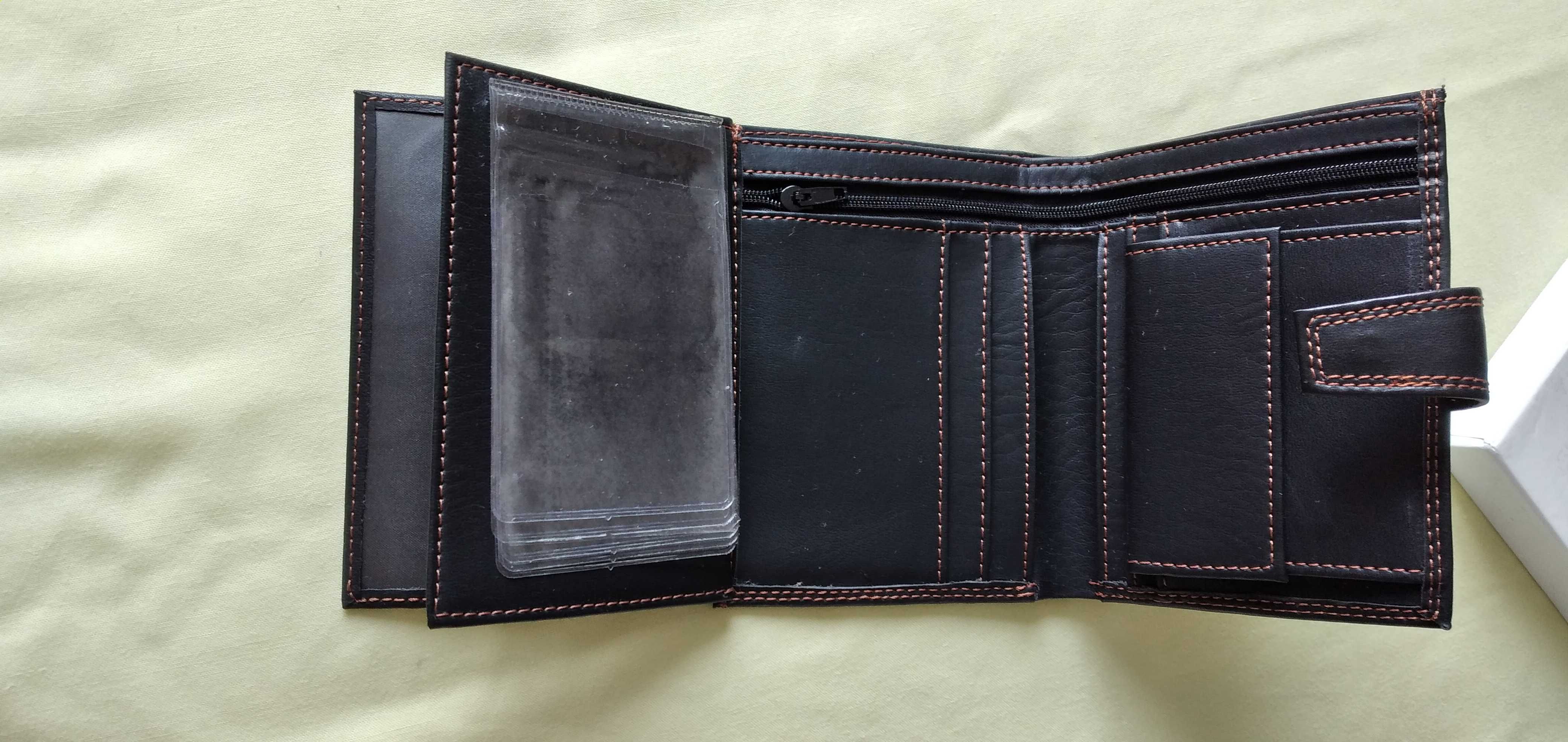 męski skórzany portfel