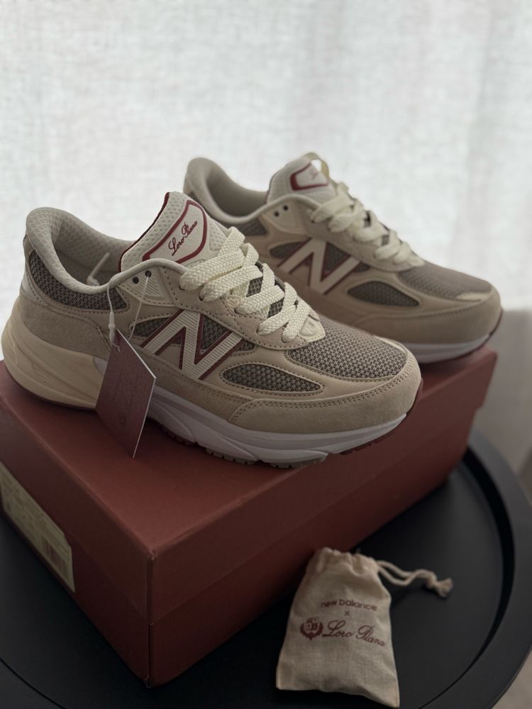 New Balane 990v6 x Loro Piana Raw Cashew кеди кроссовки кросівки жіноч