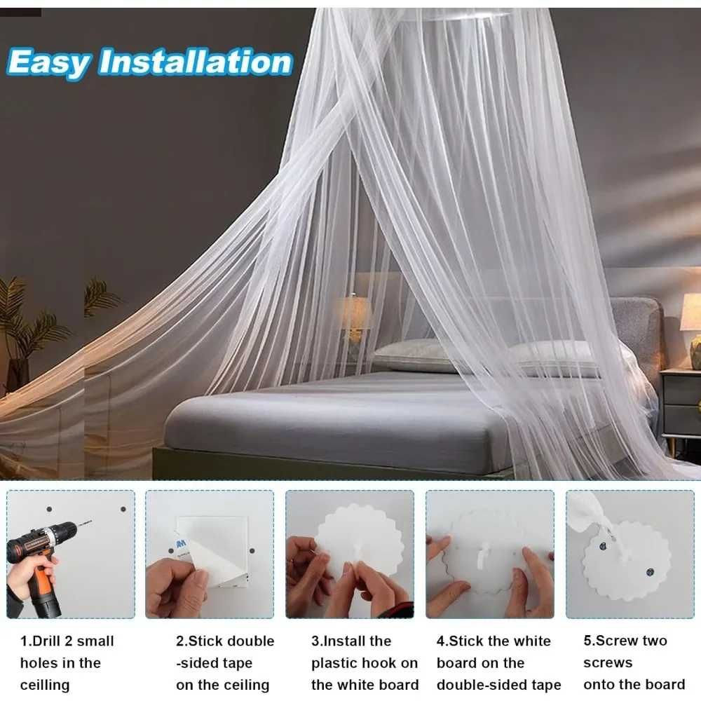 Rede Mosquiteira Suspensa para Cama Tenda Anti-Mosquitos Campismo NOVO