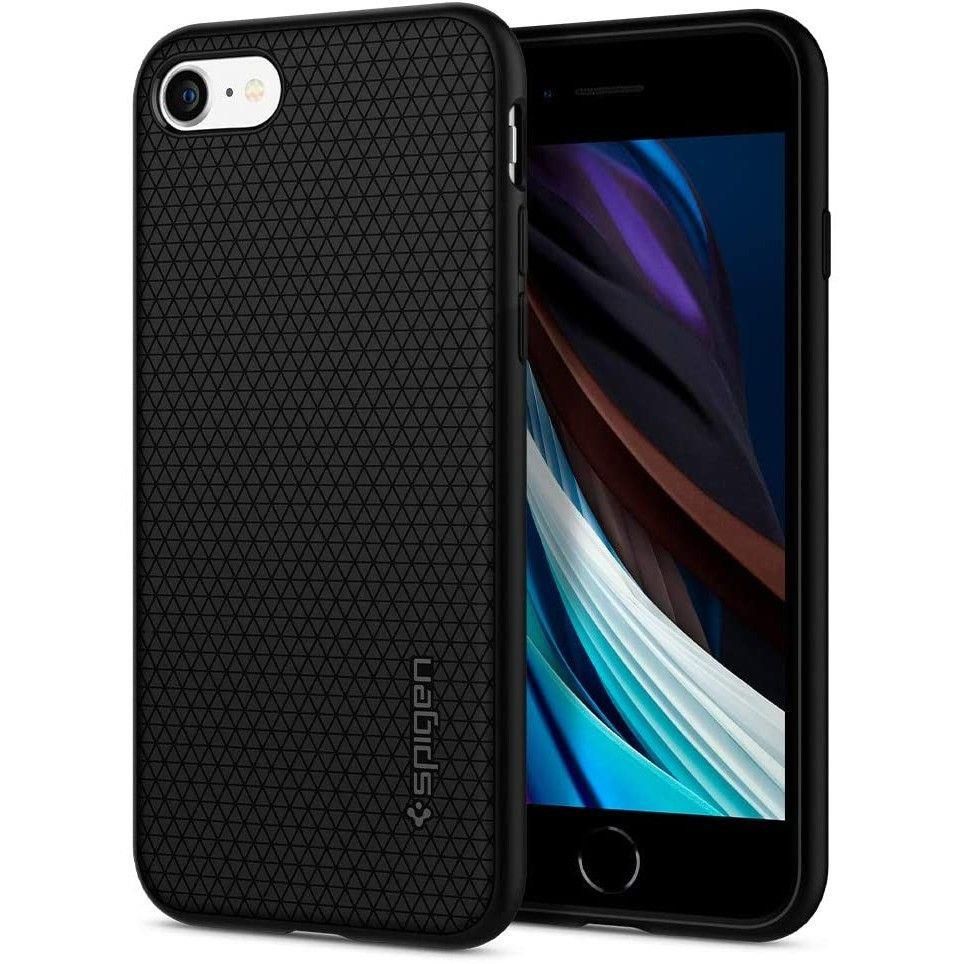 Etui Spigen Liquid Air + Szkło Hartowane Iphone 7 / 8 / Se 2020 Black