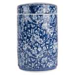 Wazon Pojemnik ceramiczny granatowy w kwiatki 9x14cm.  6CE2139