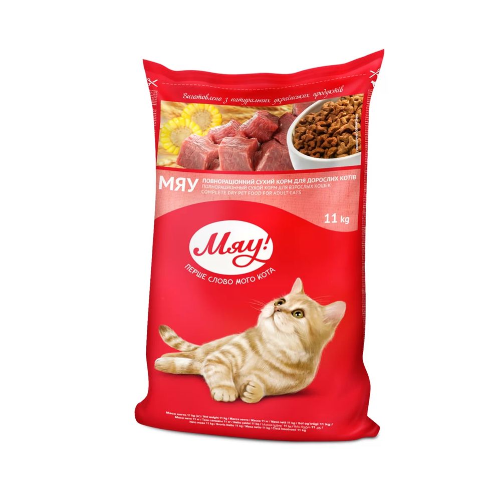Мяу мʼясний 11 кг для котів