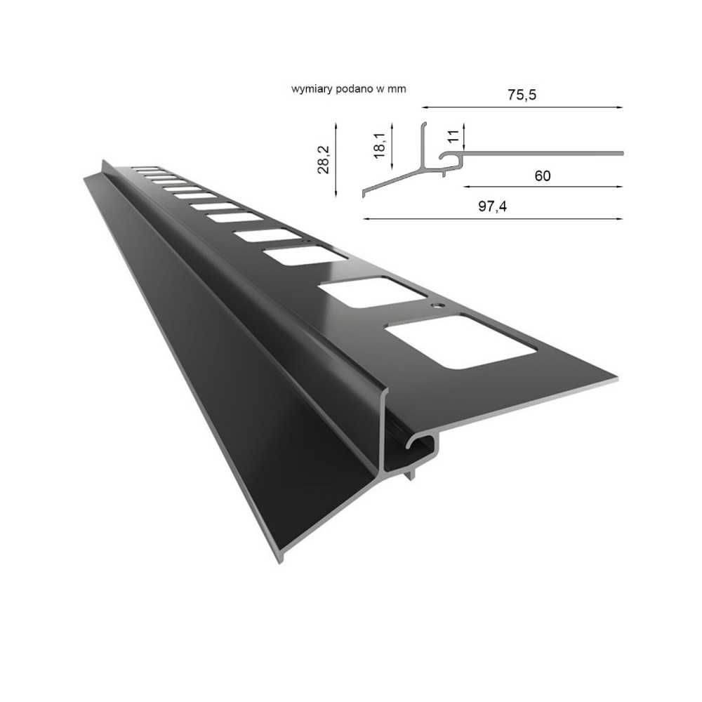 Profil okapowy K102 RENOPLAST Systemy Tarasowe