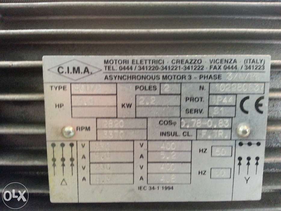 Motor eléctrico 220/400v c.i.m.a.