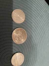 Tres moedas 100 escudos em prata 200 e 500 em prata