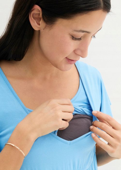 B.P.C sukienka ciążowa i karmienia piersią niebieska ^48/50