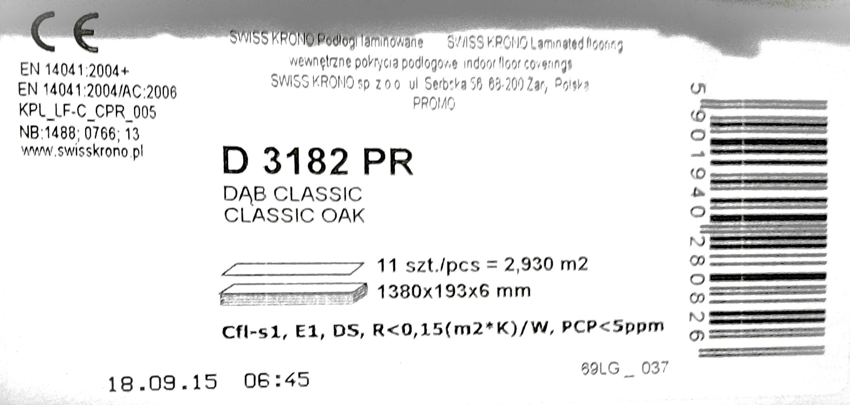 Panele podłogowe Swiss Krono D3182 PR  DĄB CLASSIC 2x 2,93 m^2