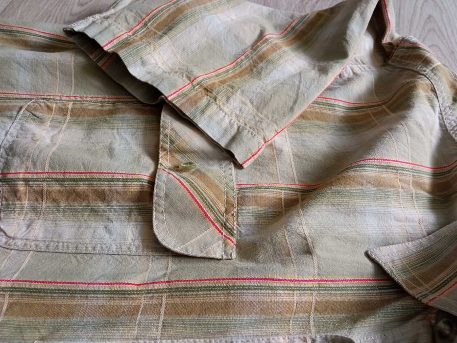 Męska jasna koszula w kratę