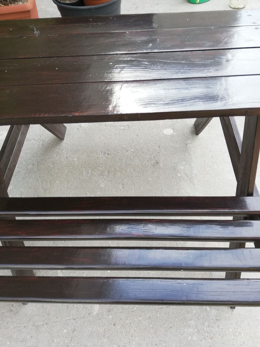 Stolik ławka dla dzieci drewniany meble ogrodowe wyroby z drewna