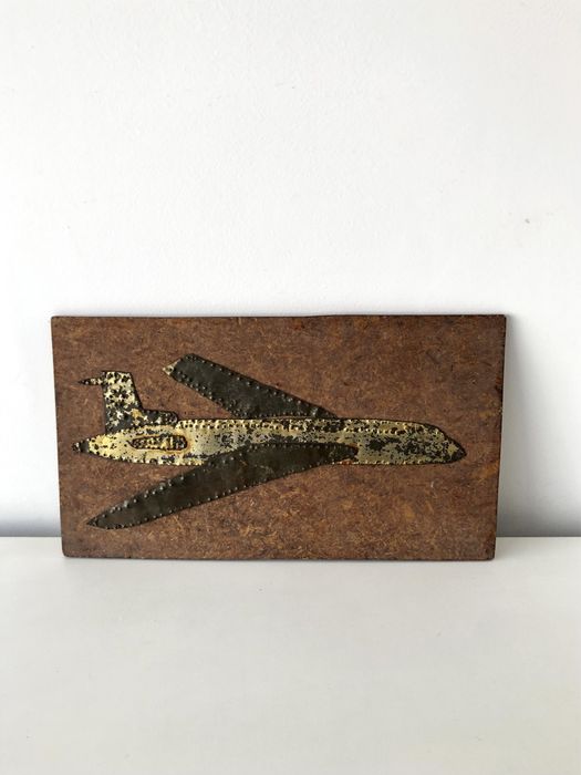 Placa decorativa avião