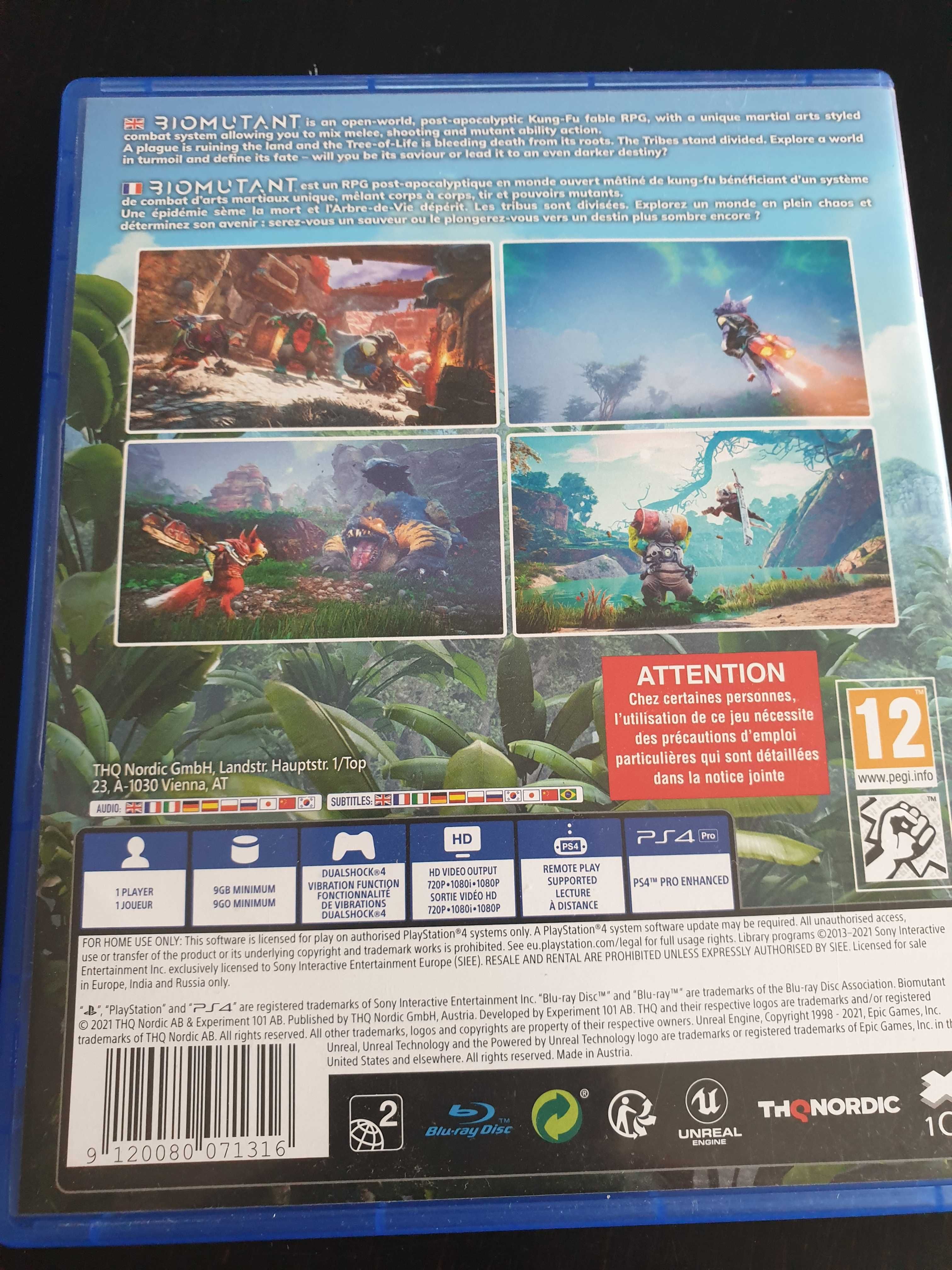 Gra PS4 Biomutant PL, kompatybilna z Ps5