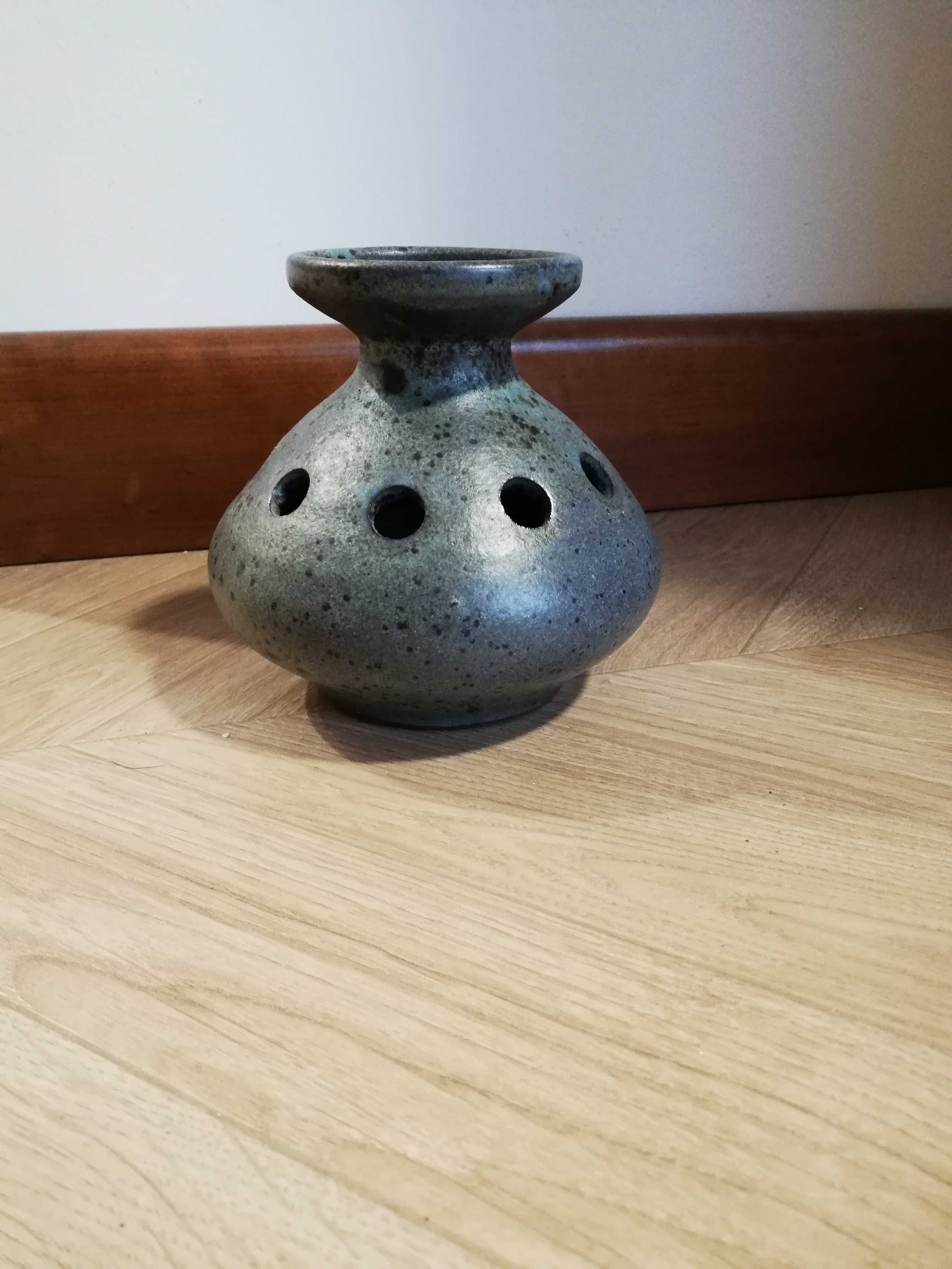 Świecznik ceramiczny wazon z dziurkami ikebana Hartwig Heine