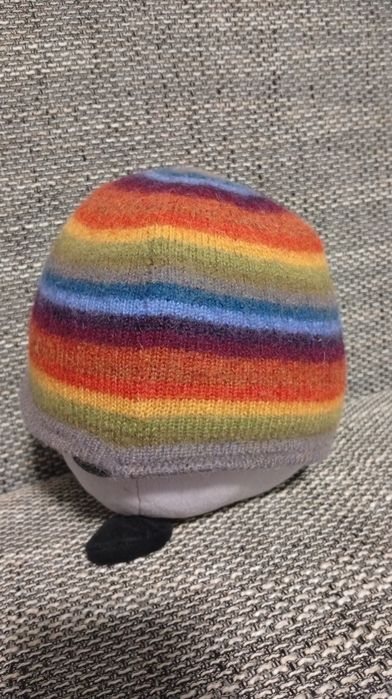 Тепла вязана шапка з вовни альпаки Arco Iris Alpaca wool. М (51-57см)