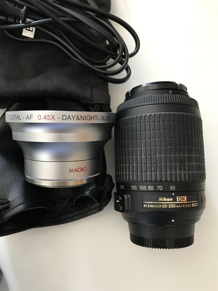 Nikon D3000 +objetiva+teleobjetiva