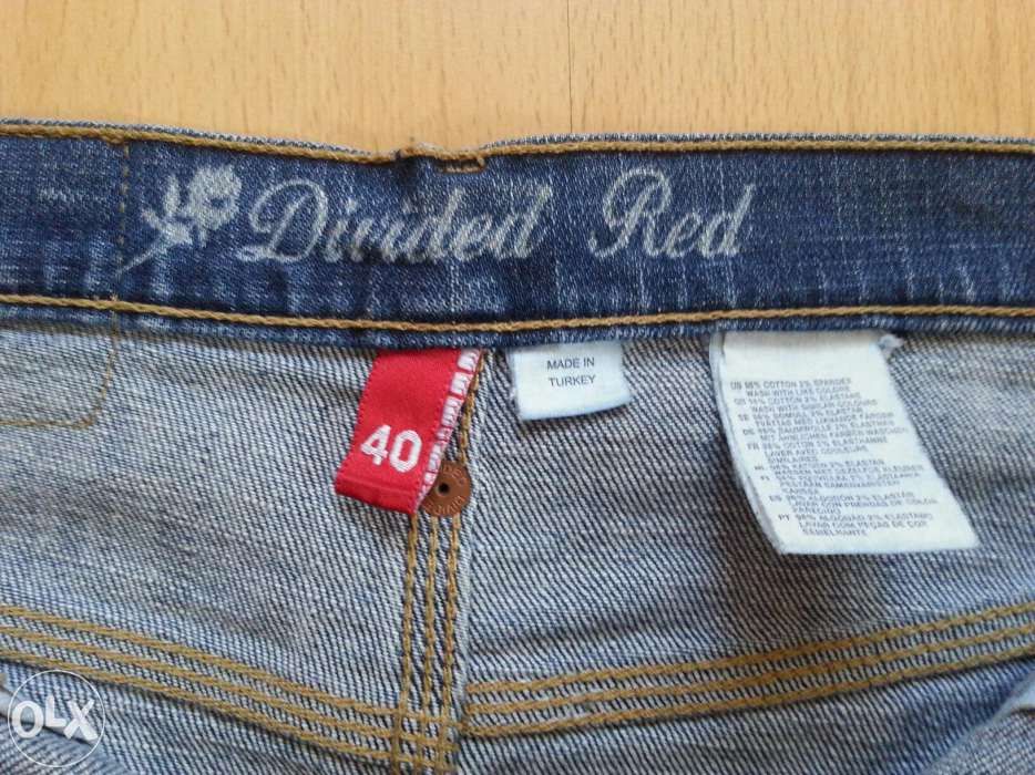 Spódniczka mini Divided Red roz. 38 - 40 jeans z laicrą