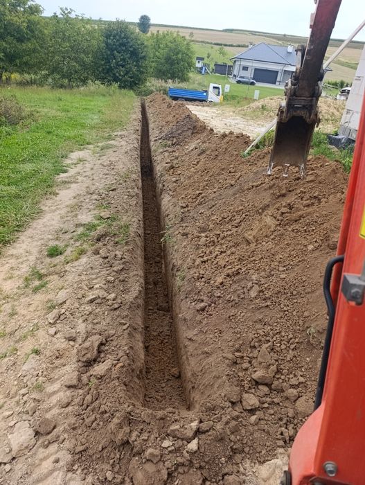 Usługi Minikoparką 2.7 t wywrotką fundamenty przyłącza wody energetycz