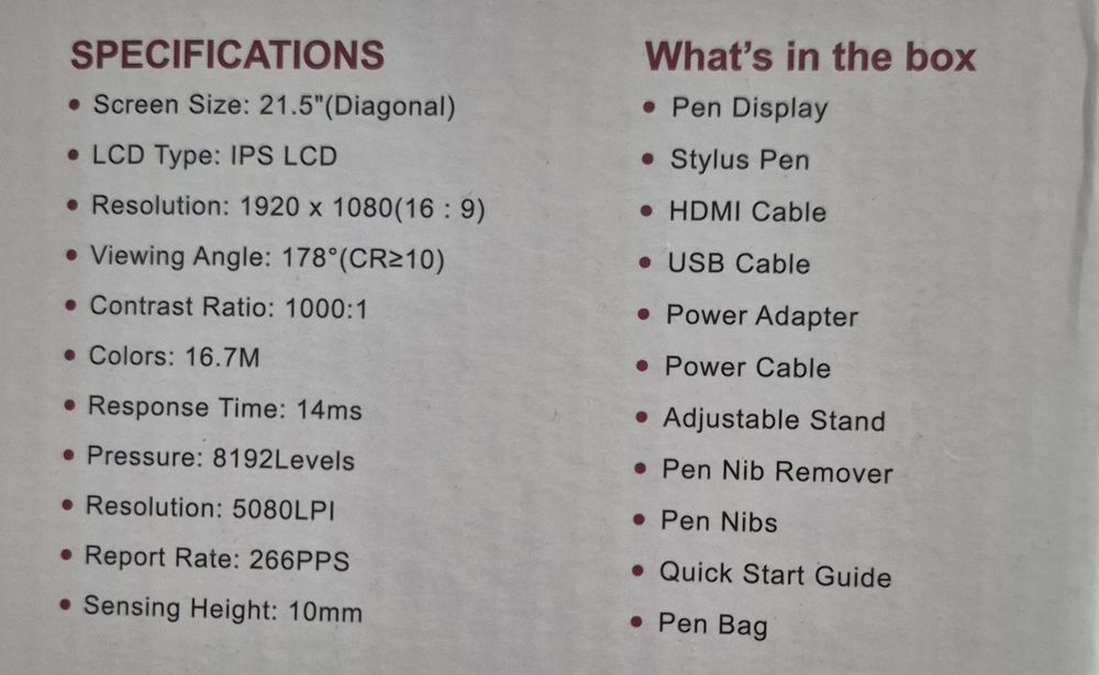 Tablet graficzny Artisul D22S