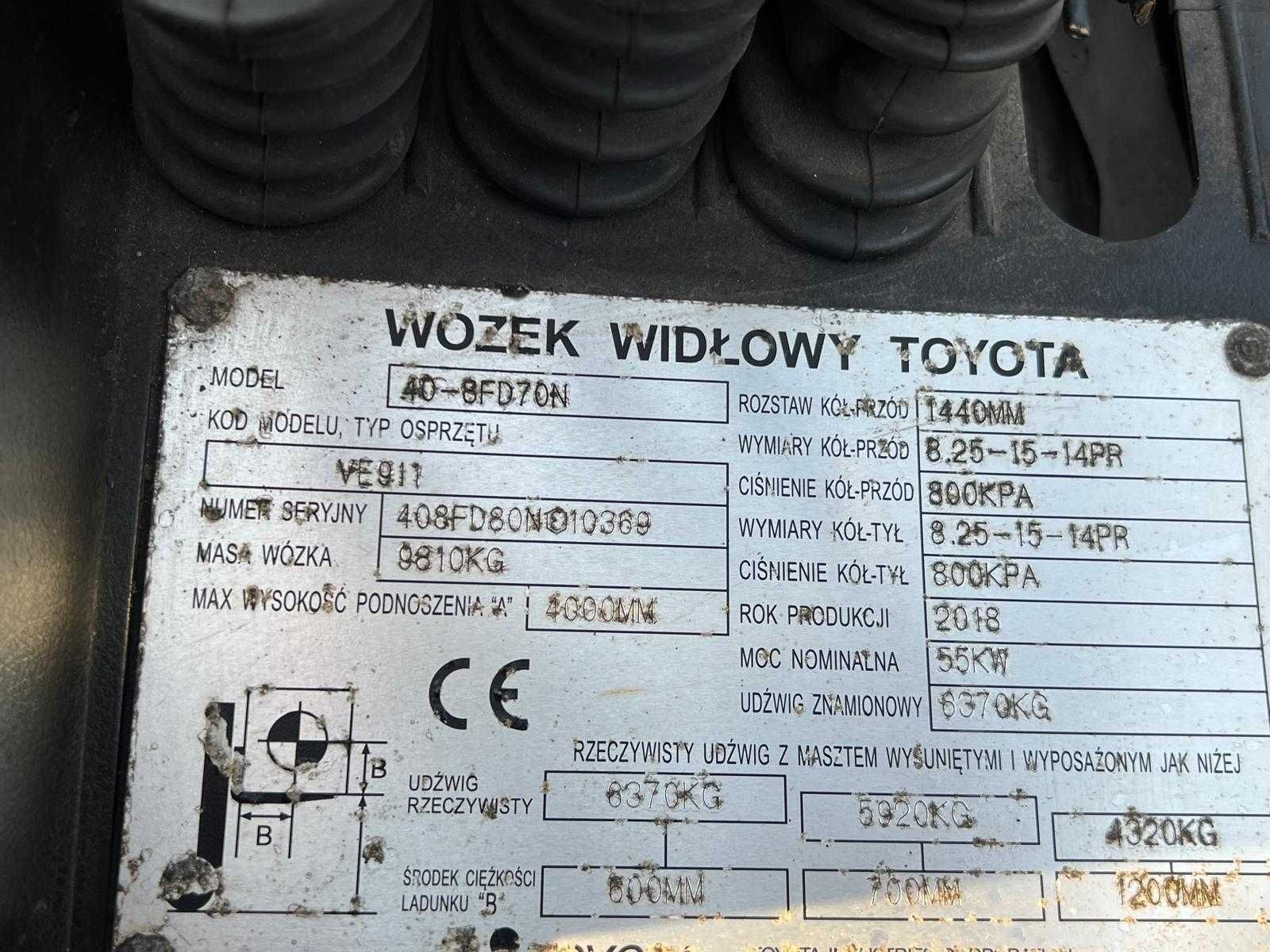Wózek widłowy 40-8FD70N stan idealny