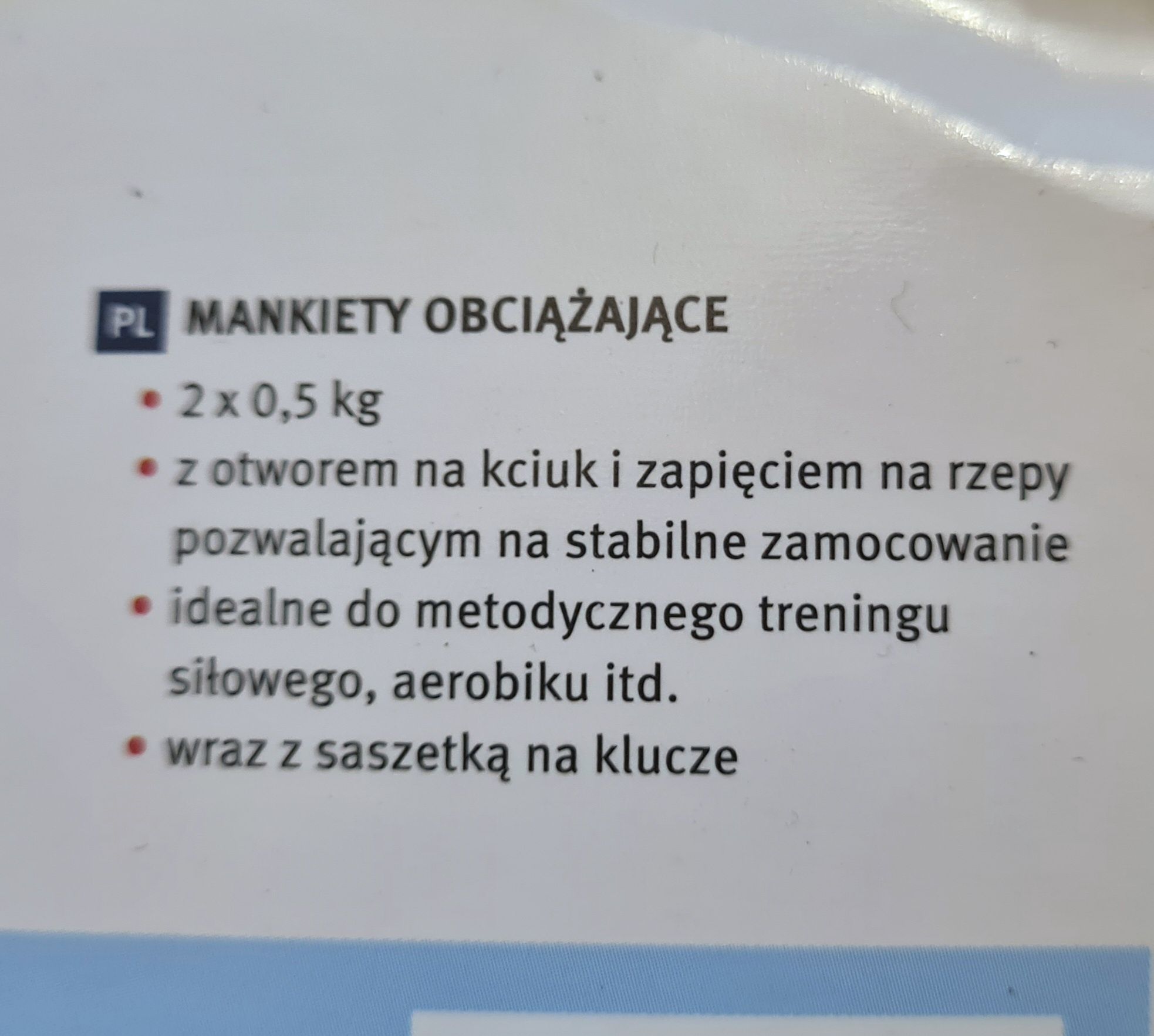 Mankiety obciążające z otworem na kciuk 2 x 0,5kg