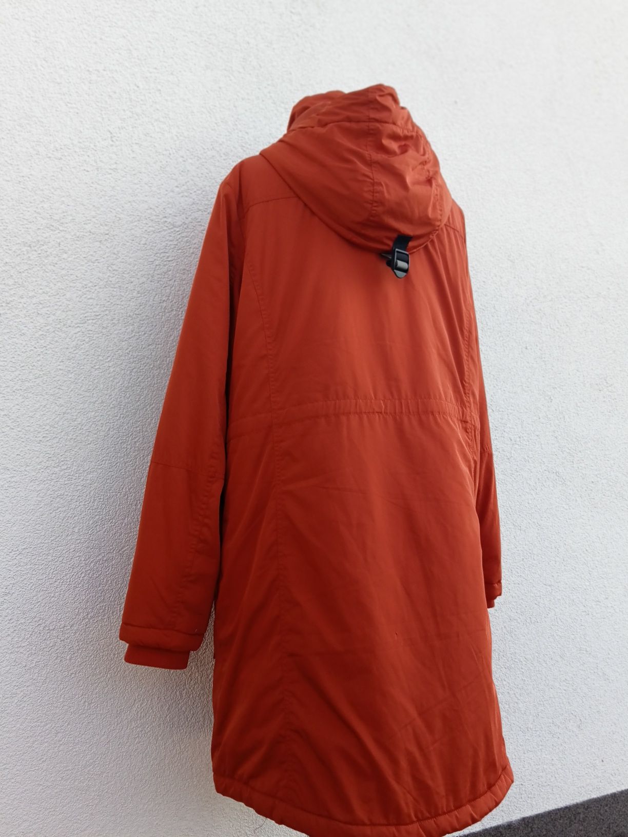 Długa kurtka damska Cellbes 46 48 pomarańczowa orange ciepła parka