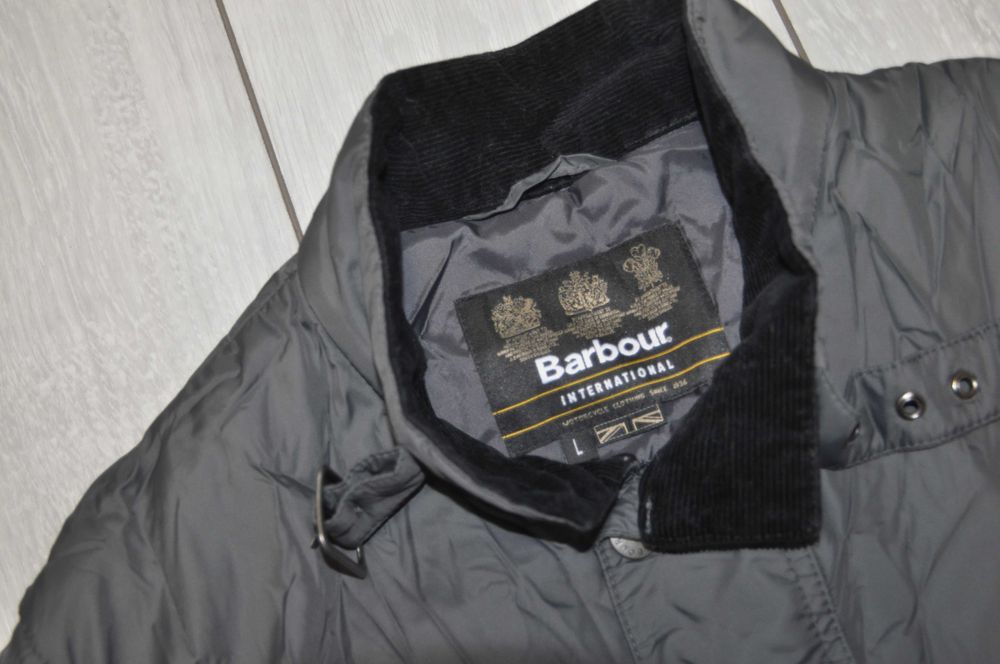 barbour утепленная серая куртка оригинал л