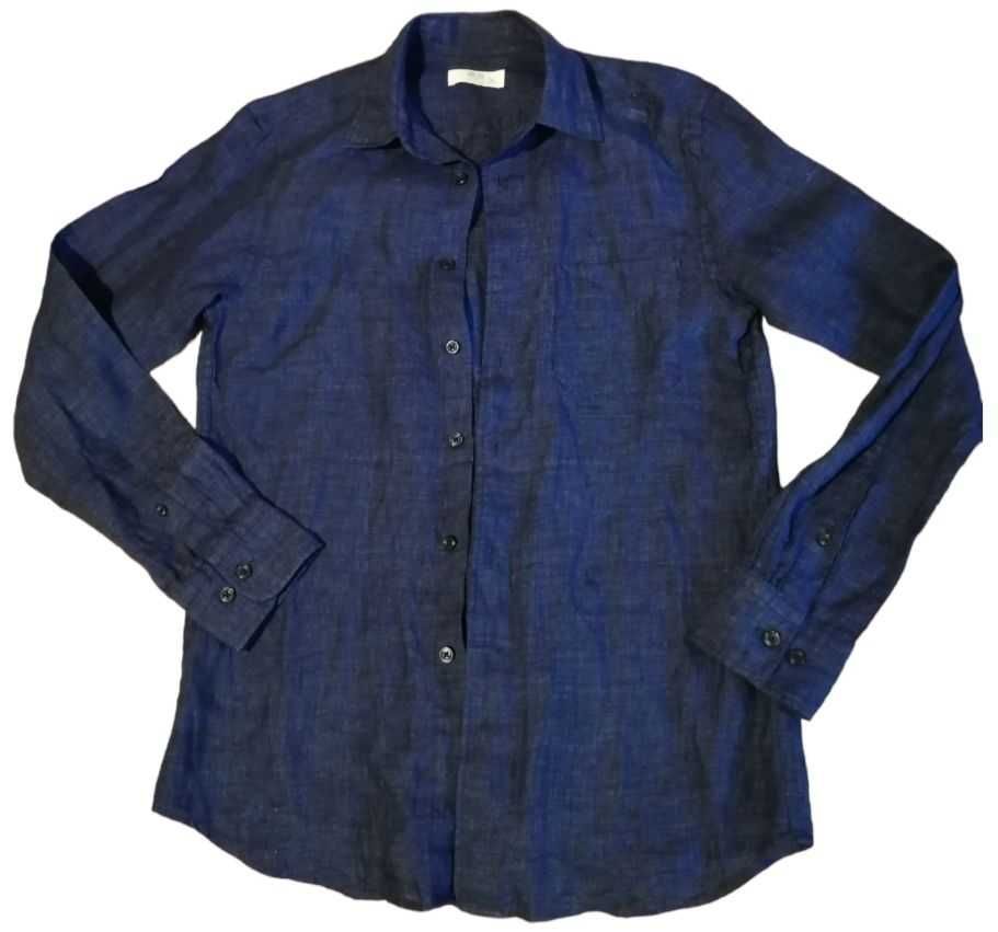 Рубашка Uniqlo,лён,льняная, льняна, XS, мужская женская сорочка