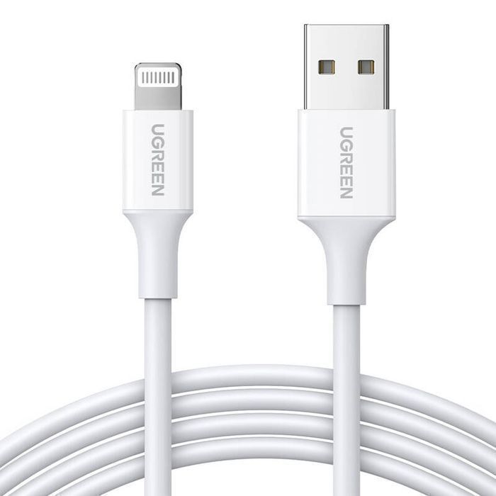 Kabel Lightning Do Usb Ugreen 2.4A Us155, 0.5M (Biały)