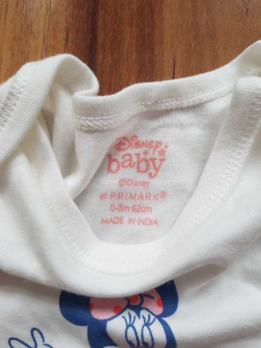 Disney Baby  bodziak Myszka Minnie białe body Minnie 0-3 miesięcy 62cm
