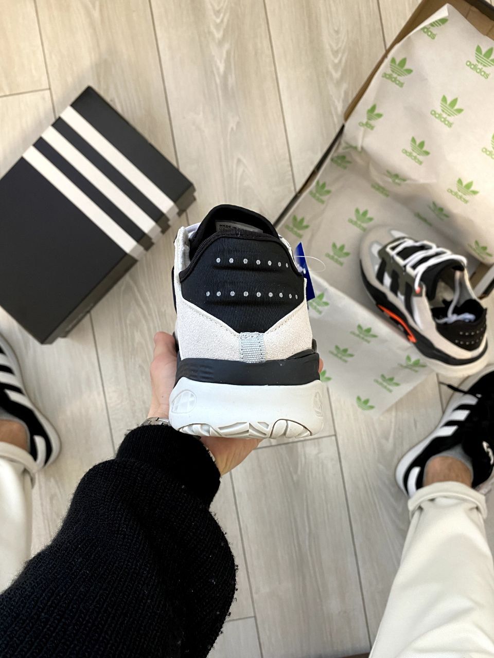 Стильні кросівки Adidas Niteball Gray & Black