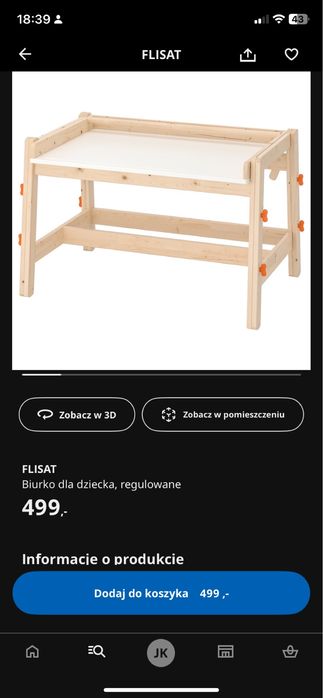 Biurko krzeslo sosna ikea
