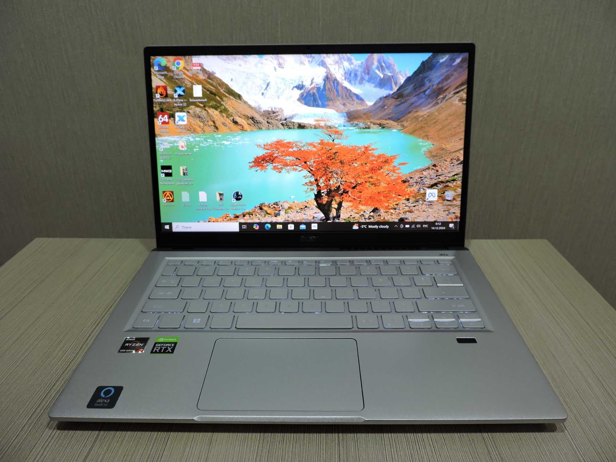 Acer Swift X/ RTX 3050Ti/14" Full HD IPS/Ryzen 7 5800U/16GB/SSD 512