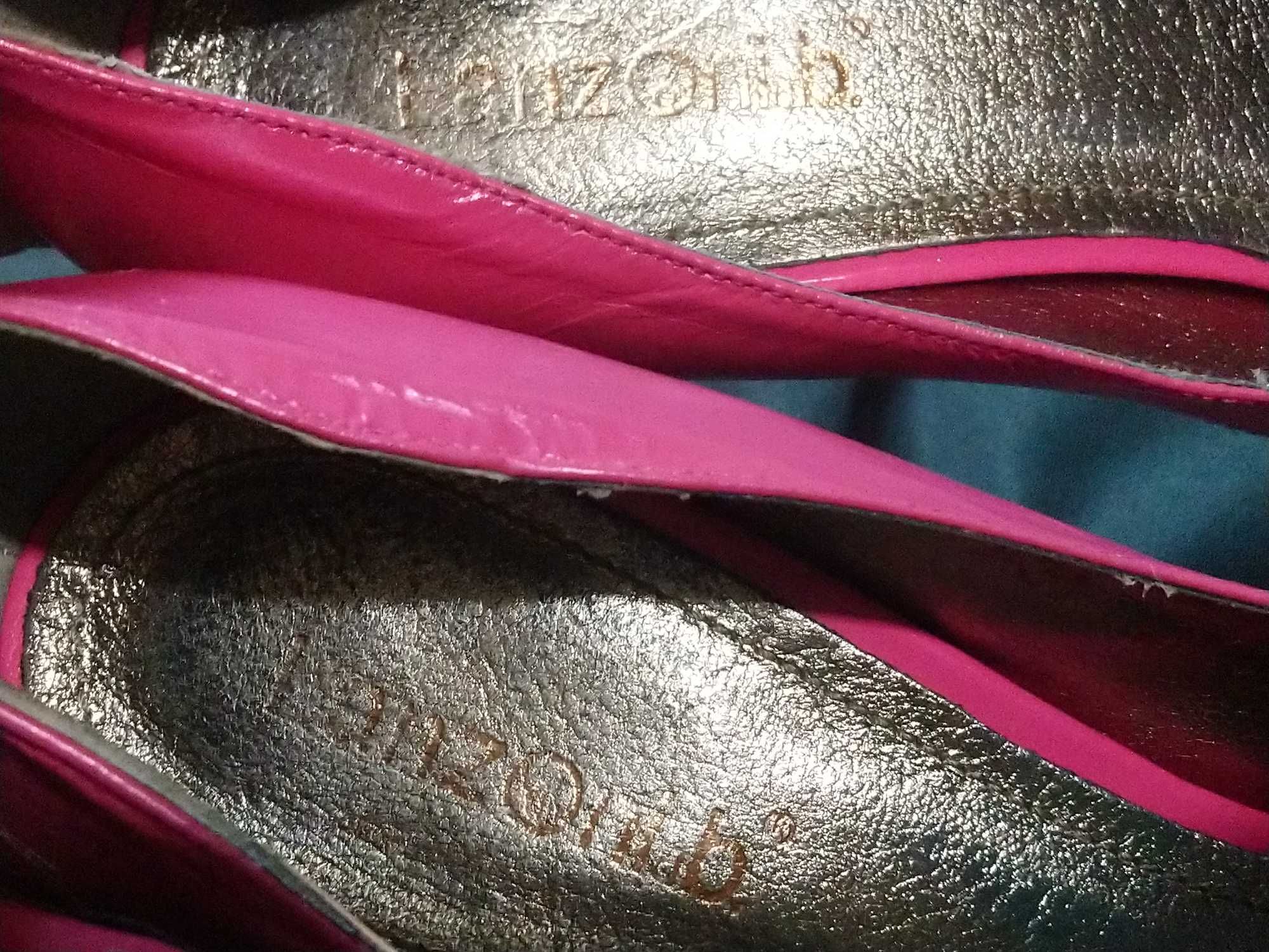 Женские туфли с открытыми пальцами розовые Lanzoni B 39 размер.24 см .