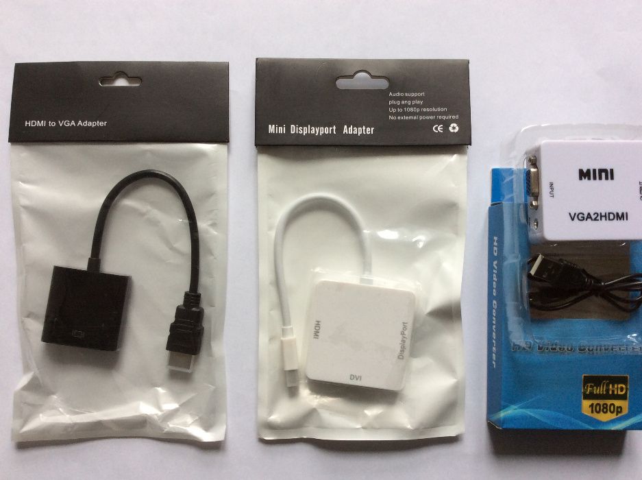 Konwerter HDMI VGA/DVI,WEB KAMERA USB 30kl/sek,kable PS4,PS3,ps2,Xbox